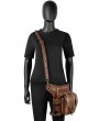 Brown Punk Rock Motorcycle Chain Waist Shoulder Messenger Bag