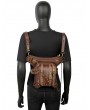 Brown Punk Rock Motorcycle Chain Waist Shoulder Messenger Bag