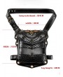 Black Gothic Punk Skull Motorcycle Waist Shoulder Messenger Bag
