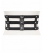 Devil Fashion Black Gothic Punk Rivet Metal Buckle Wide Girdle for Women