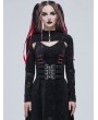 Devil Fashion Black Gothic Patterned Long Sleeve Short Cape for Women