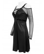 Devil Fashion Black Sexy Gothic Punk Pentagram Off-the-Shoulder Long Sleeve Dress