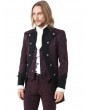 Pentagramme Burgundy Retro Gothic Brocade Aristocrat Jacket for Men