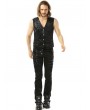 Pentagramme Black Gothic Punk Striped Long Pants for Men