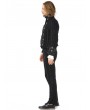 Pentagramme Black Retro Gothic Striped Short Party Jacket for Men