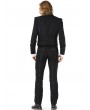 Pentagramme Black Retro Gothic Striped Short Party Jacket for Men
