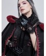 Devil Fashion Retro Gothic Elegant Velvet Lace Gloves for Women