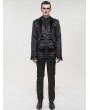 Devil Fashion Black Vintage Gothic Faux Two Pieces Party Swallow Tail Coat for Men