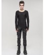 Devil Fashion Black Men's Gothic Punk Do Old Style Long Trousers