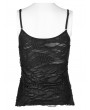 Punk Rave Black Gothic Daily Wear Sexy Hole Camisoles for Women