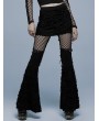 Punk Rave Black Gothic Punk Flare Long Pants for Women