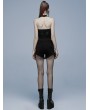 Punk Rave Green and Black Gothic Daily Wear Spider Pattern Vest Top for Women
