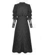 Dark in Love Black Elegant Gothic Lace Angel Wings Long Sleeve Maxi Dress