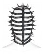 Punk Rave Black Gothic Punk PU Leather Pointed Cone Head Cover for Men