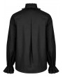 Punk Rave Black Vintage Gothic Skeleton Embroidered Long Sleeve Shirt for Men