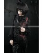 Punk Rave Black and Red Asymmetrical Gothic Punk Vest for Women