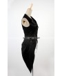 Punk Rave Black and Red Asymmetrical Gothic Punk Vest for Women