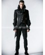 Punk Rave Black and Red Asymmetrical Gothic Punk Vest for Men