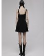 Punk Rave Black Gothic Punk Sexy Daily Wear A-Line Short Dress