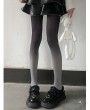 Black and Gray Gothic Gradient Velvet Opaque Tights