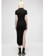 Punk Rave Black Gothic Chinese Style Sheer Short-Sleeved T-Shirt for Women