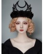 Black Gothic Flower Halloween Party Crown Headdress