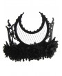 Black Gothic Flower Halloween Party Crown Headdress