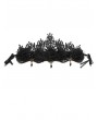 Black Gothic Princess Wedding Flower Pendant Crown Headdress