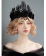Black Gothic Baroque Retro Queen Crown Headdress