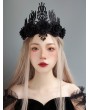 Black Gothic Baroque Retro Queen Crown Headdress