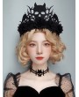Black Gothic Skull Flower Halloween Ball Crown Headdress