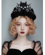Black Gothic Skull Flower Halloween Ball Crown Headdress