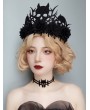 Black Gothic Skull Flower Halloween Ball Crown Headdress
