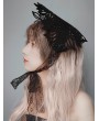 Black Lace Flower Vintage Gothic Lolita Bonnet Hat
