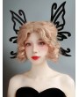 Black Gothic Halloween Witch Big Butterfly Hairpin