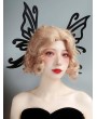 Black Gothic Halloween Witch Big Butterfly Hairpin