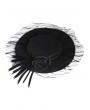 Black Vintage Gothic Rose Tulle Witch Cosplay Hat Headdress