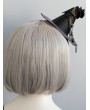 Black Gothic Lace Flower Chain Witch Hat Headdress