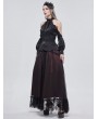 Devil Fashion Black Elegant Gothic Sexy Off-the-Shoulder Long Sleeve Shirt for Women