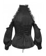 Devil Fashion Black Elegant Gothic Sexy Off-the-Shoulder Long Sleeve Shirt for Women