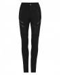 Punk Rave Black Gothic Punk Spliced Faux Leather Daily Jeans for Women