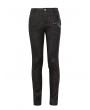 Devil Fashion Black Gothic Punk Pentagram Slim Fit Long Pants for Men