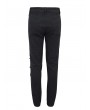 Devil Fashion Black and Red Gothic Punk Ripped Pattern Slim Fit Long Trousers for Men
