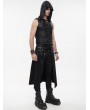 Devil Fashion Black Gothic Punk Rock PU Leather Belt Half Skirt for Men