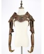 Brown Faux Leather Gothic Short Steampunk Armor Vest