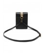 Black and Gold Gothic Skull Rivet Shoulder Waist Messenger Bag