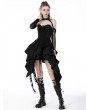 Dark in Love Black Gothic Irregular Frilly Short Party Dress