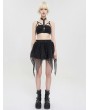 Devil Fashion Black Sexy Gothic Punk Halter Bra Tank Top for Women