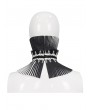 Devil Fashion Black and White Gothic Retro Pleated Stand Collar for Women