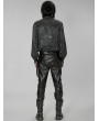 Punk Rave Black Gothic Punk Daily PU Leather Fitted Long Pants for Men